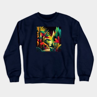 A colorful jungle Crewneck Sweatshirt